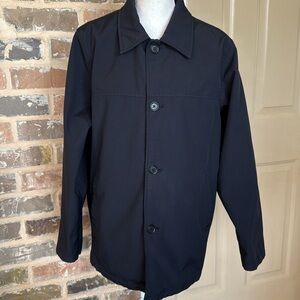 GAP Vintage Men's Black All Weather Jacket Button Up Interior/Exterior Pockets